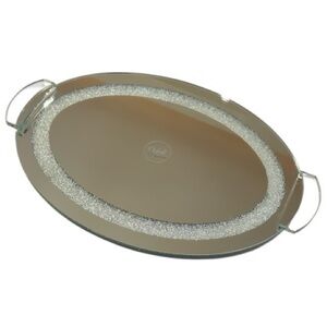 Vidali collection Elegant Silver Mirrored Tray